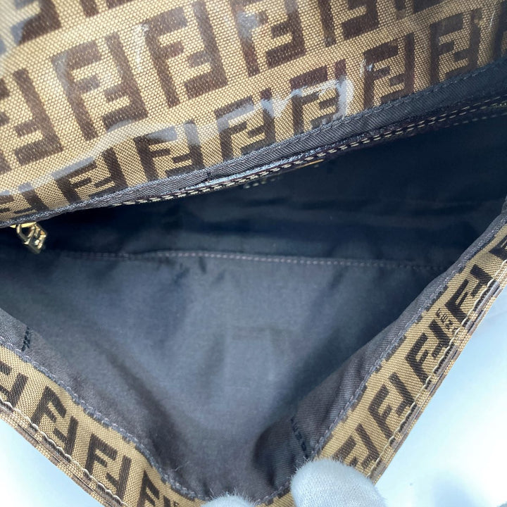FENDI フェンディ 
 マンマバケット 2228Z6424 ショルダーバッグ 
エナメル/レザー  ブラウン