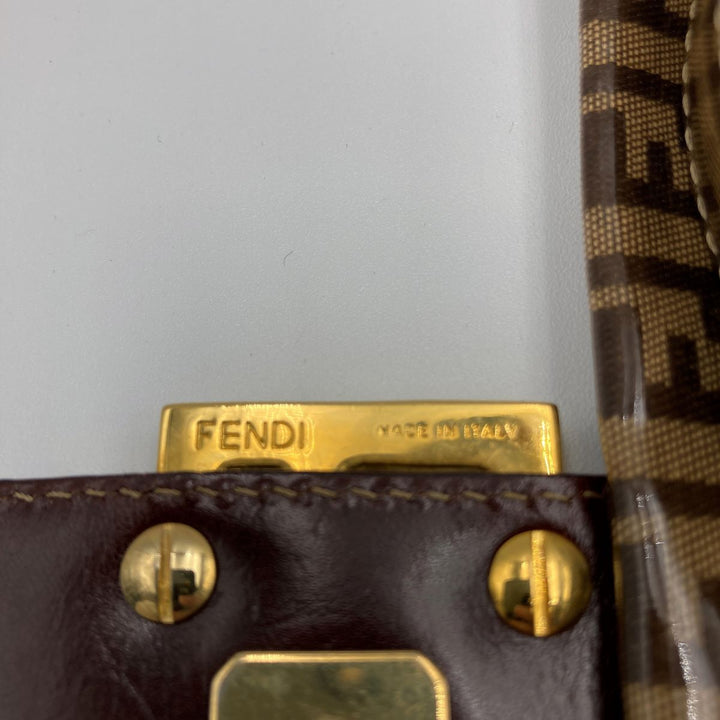 FENDI フェンディ 
 マンマバケット 2228Z6424 ショルダーバッグ 
エナメル/レザー  ブラウン