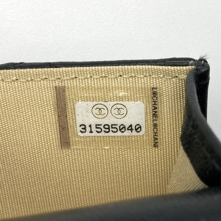 CHANEL シャネル 
 ポールチェーンクラッチ ショルダーバッグ 
ラムスキン ブラック