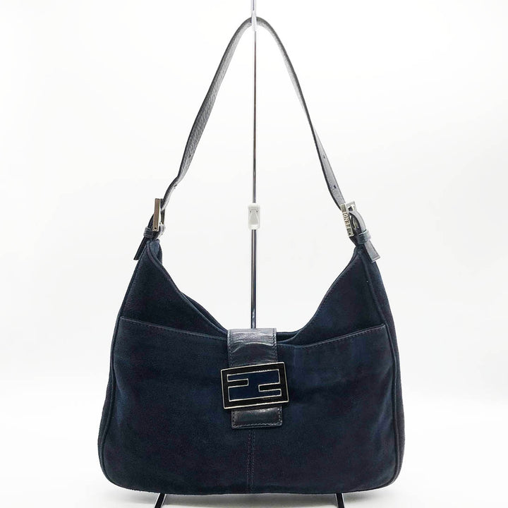 FENDI フェンディ 
 26569089 ショルダーバッグ 
スウェード ネイビー