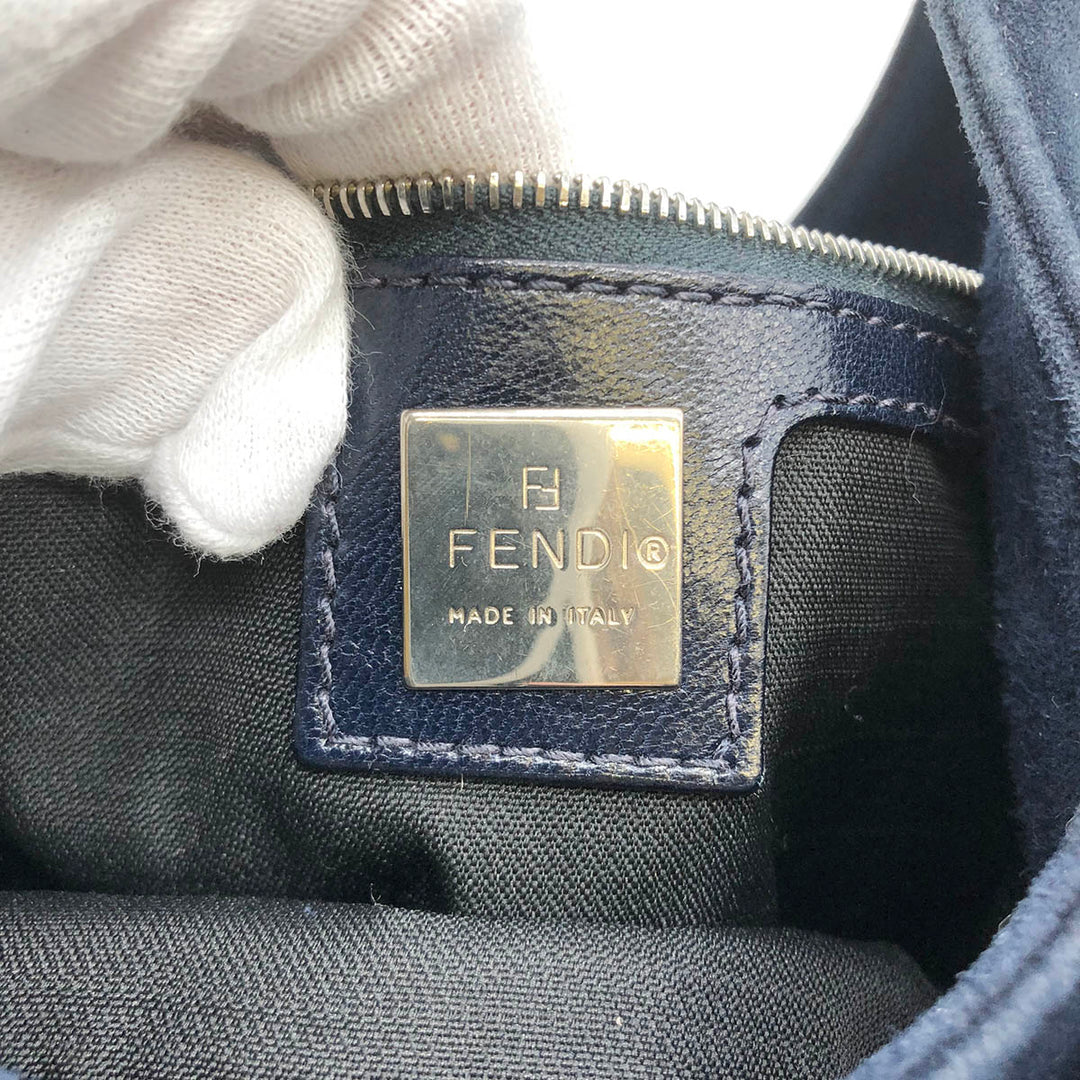 FENDI フェンディ 
 26569089 ショルダーバッグ 
スウェード ネイビー