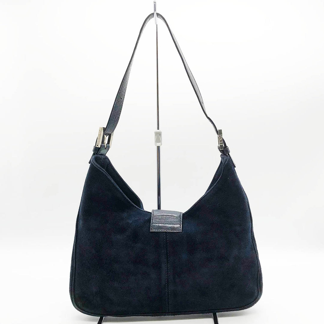 FENDI フェンディ 
 26569089 ショルダーバッグ 
スウェード ネイビー