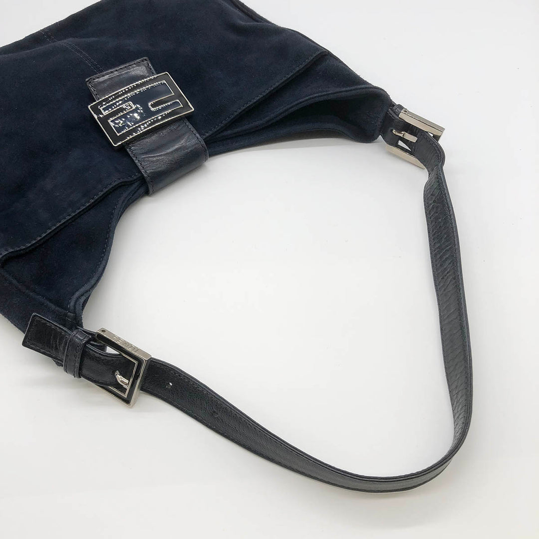 FENDI フェンディ 
 26569089 ショルダーバッグ 
スウェード ネイビー