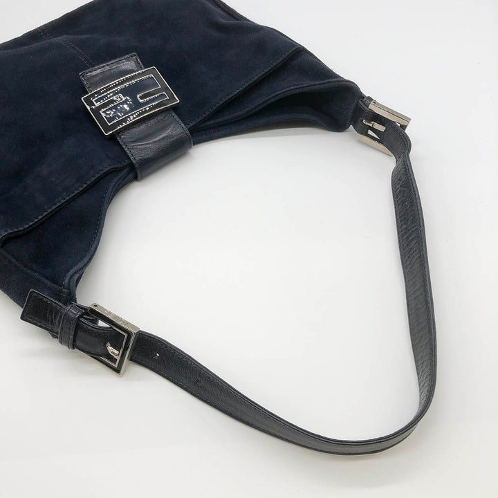 FENDI フェンディ 
 26569089 ショルダーバッグ 
スウェード ネイビー
