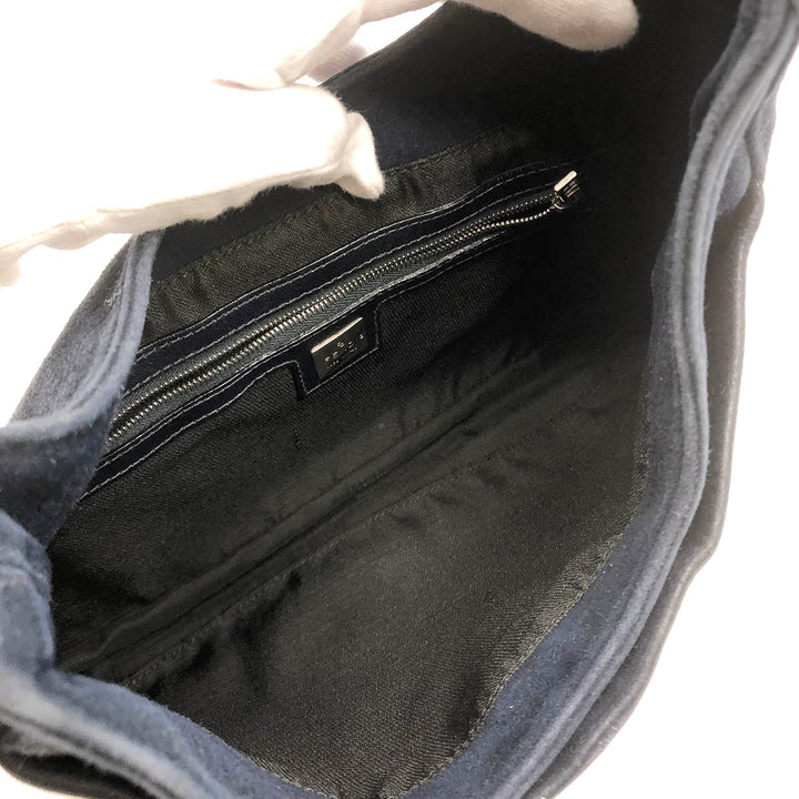 FENDI フェンディ 
 26569089 ショルダーバッグ 
スウェード ネイビー