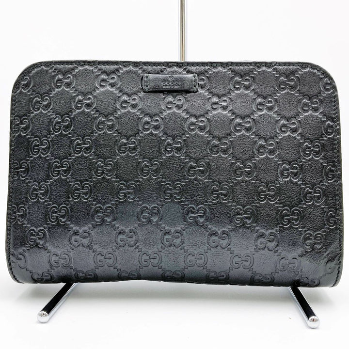 GUCCI グッチ 
 グッチシマ 201755 クラッチバッグ 
レザー ブラック