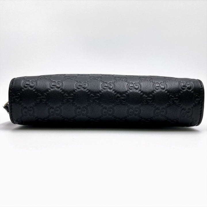 GUCCI グッチ 
 グッチシマ 201755 クラッチバッグ 
レザー ブラック