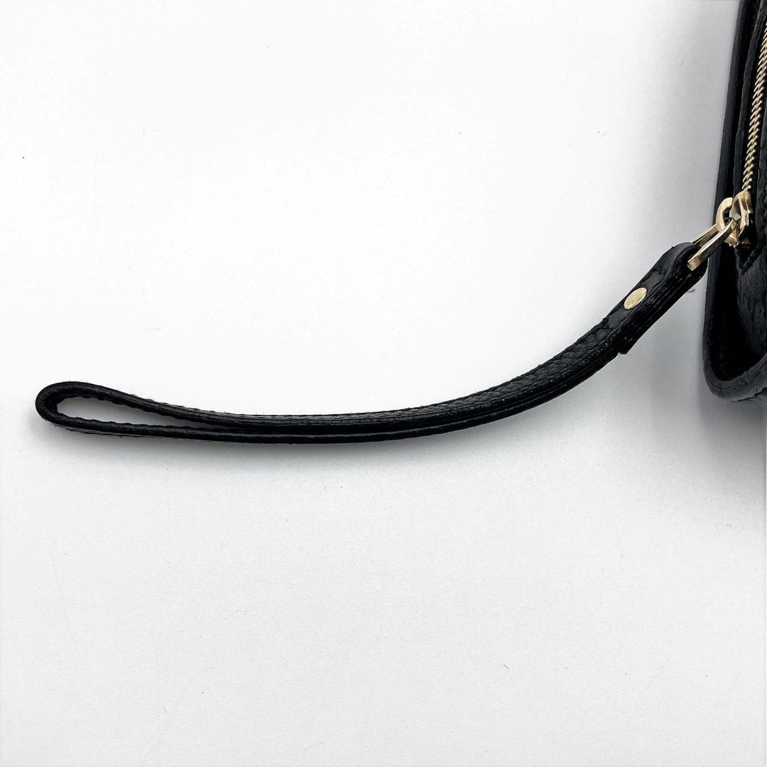 GUCCI グッチ 
 グッチシマ 201755 クラッチバッグ 
レザー ブラック