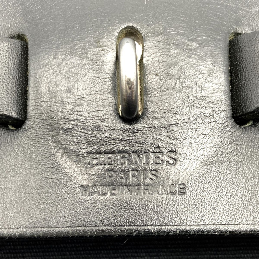 HERMES エルメス 
 エールバッグPM ハンドバッグ 
キャンバス ブラック