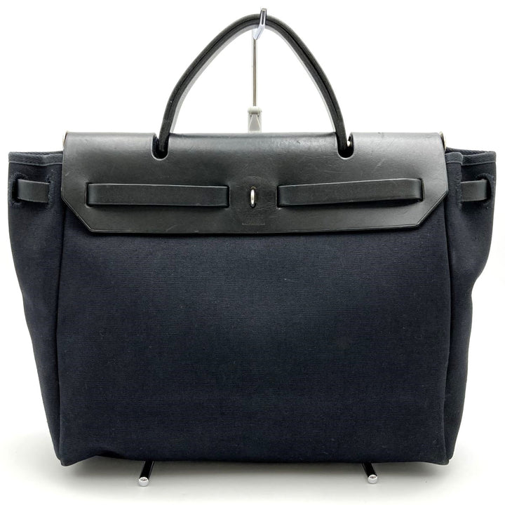 HERMES エルメス 
 エールバッグPM ハンドバッグ 
キャンバス ブラック
