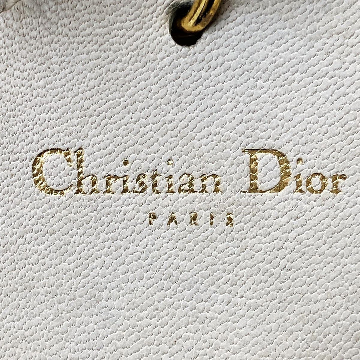 Christian Dior クリスチャンディオール 
 ハンドバッグ 
レザー アイボリー