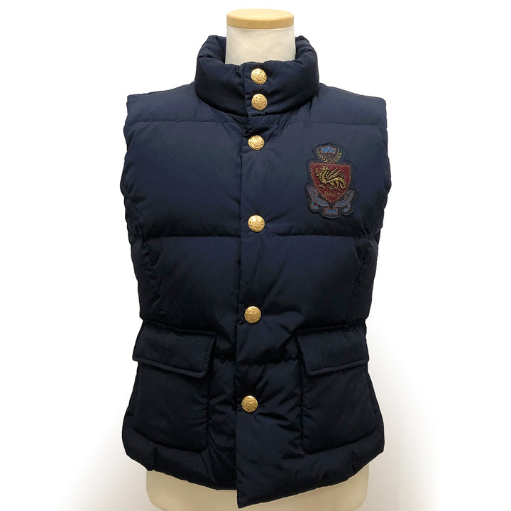 美品 
RALPH LAUREN ラルフローレン 
 キッズ サイズ160 ダウンベスト 
ポリエステル /ダウン、フェザー ネイビー 中古