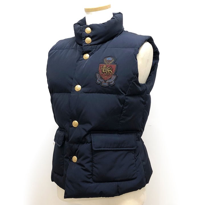 美品 
RALPH LAUREN ラルフローレン 
 キッズ サイズ160 ダウンベスト 
ポリエステル /ダウン、フェザー ネイビー 中古