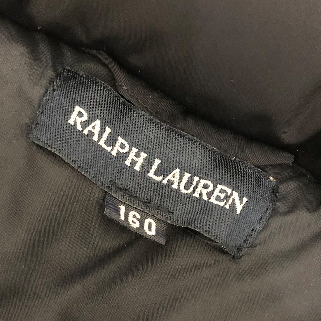 美品 
RALPH LAUREN ラルフローレン 
 キッズ サイズ160 ダウンベスト 
ポリエステル /ダウン、フェザー ネイビー 中古