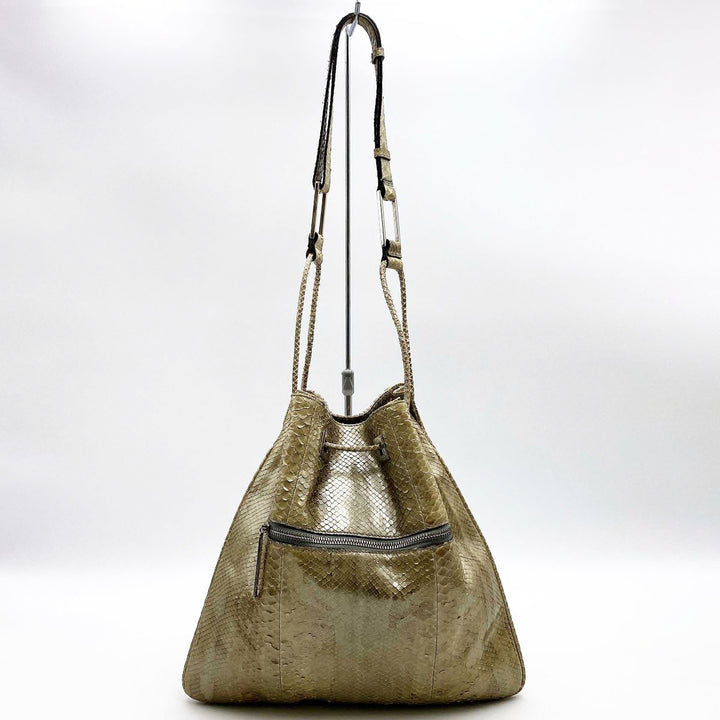 GUCCI グッチ 
 001・4021 ショルダーバッグ 
パイソン ベージュ