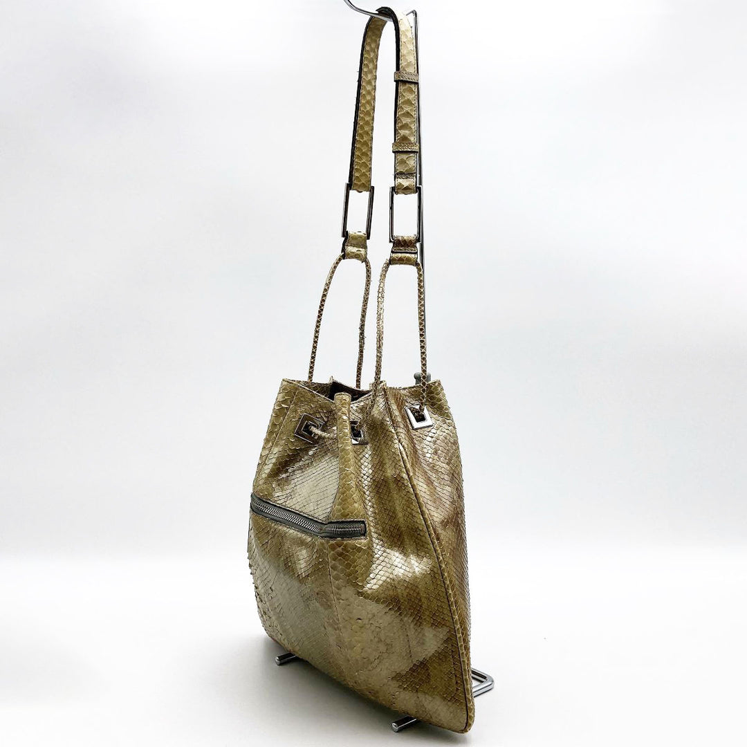 GUCCI グッチ 
 001・4021 ショルダーバッグ 
パイソン ベージュ