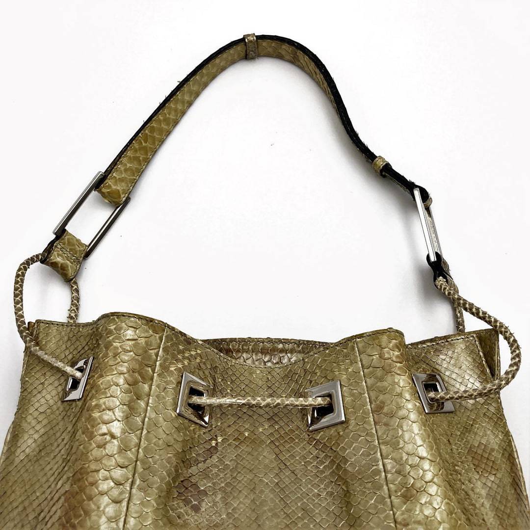 GUCCI グッチ 
 001・4021 ショルダーバッグ 
パイソン ベージュ