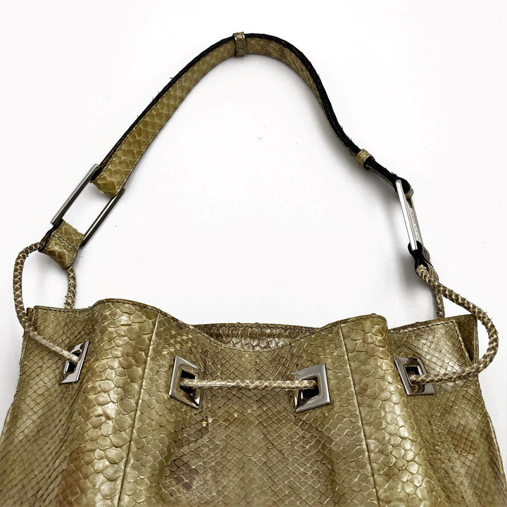 GUCCI グッチ 
 001・4021 ショルダーバッグ 
パイソン ベージュ