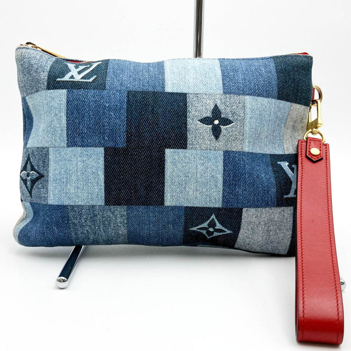LOUIS VUITTON ルイ・ヴィトン 
 シティ ポシェット M68761  クラッチバッグ 
デニム ブルー