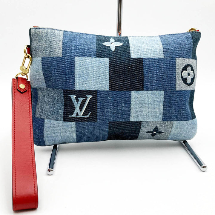 LOUIS VUITTON ルイ・ヴィトン 
 シティ ポシェット M68761  クラッチバッグ 
デニム ブルー