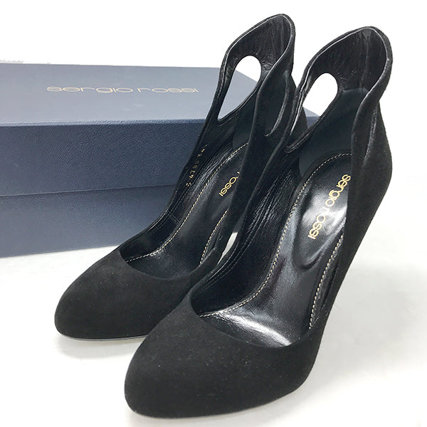 美品 
Sergio Rossi セルジオロッシ 
 パンプス 
スエード ブラック 中古