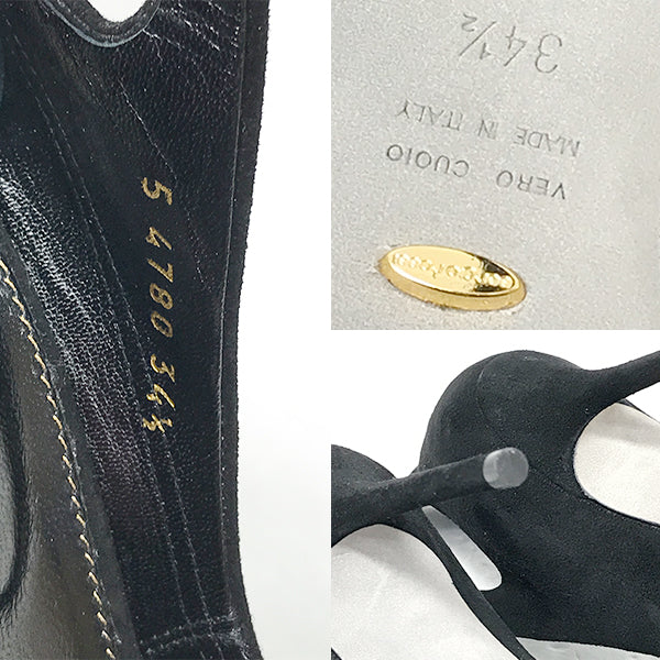美品 
Sergio Rossi セルジオロッシ 
 パンプス 
スエード ブラック 中古