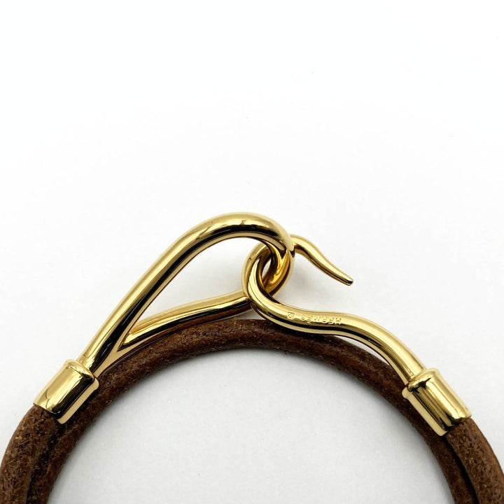 HERMES エルメス 
 ブレスレット 
レザー ブラウン