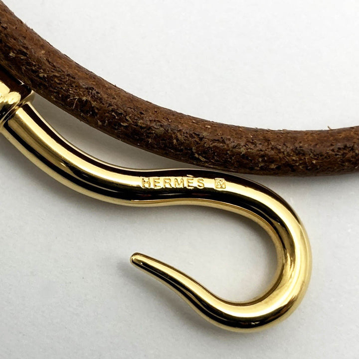 HERMES エルメス 
 ブレスレット 
レザー ブラウン