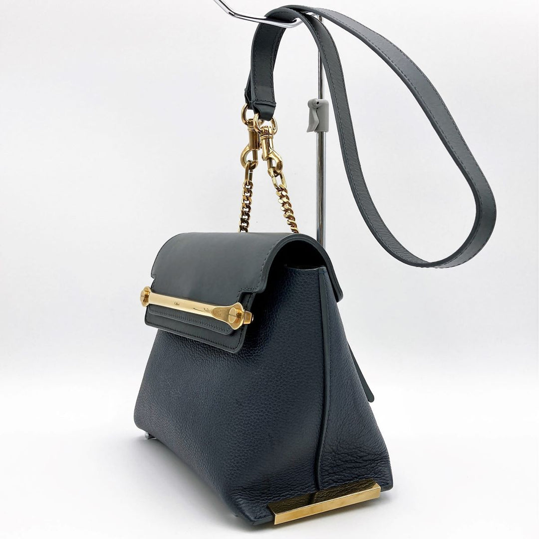 Chloe クロエ 
 クレア 03145765-9 ショルダーバッグ 
レザー グリーン系