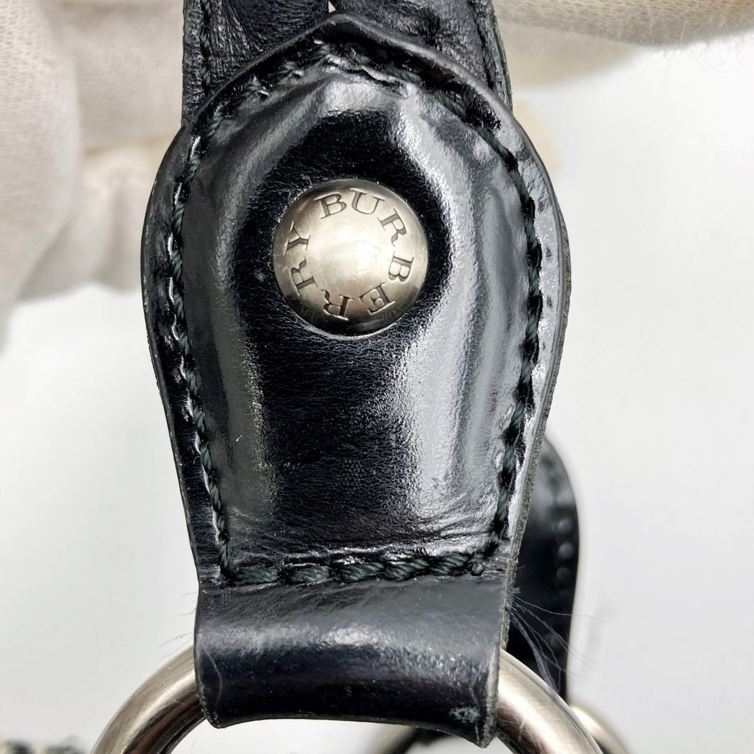 BURBERRY バーバリー 
 ショルダーバッグ 
ツイード/レザー  グレー