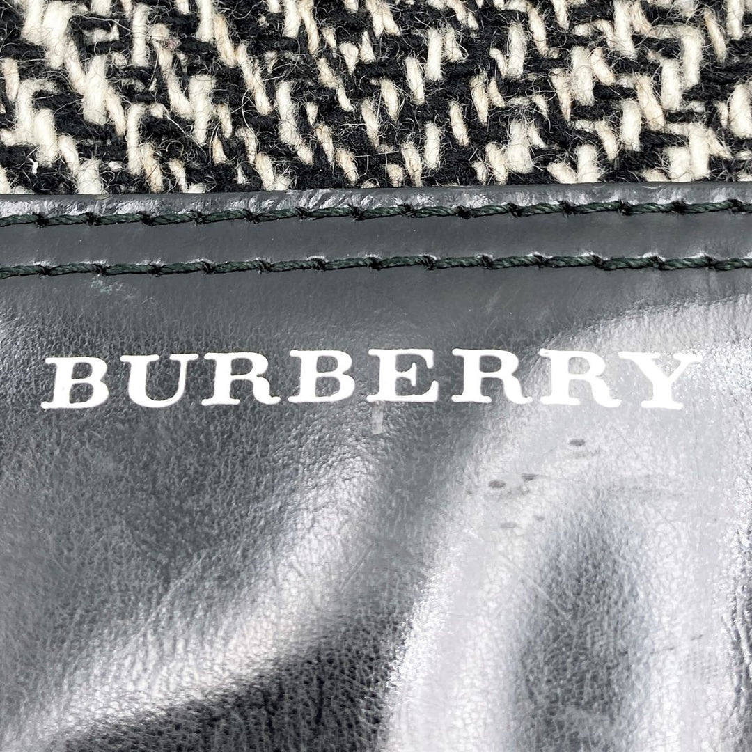 BURBERRY バーバリー 
 ショルダーバッグ 
ツイード/レザー  グレー