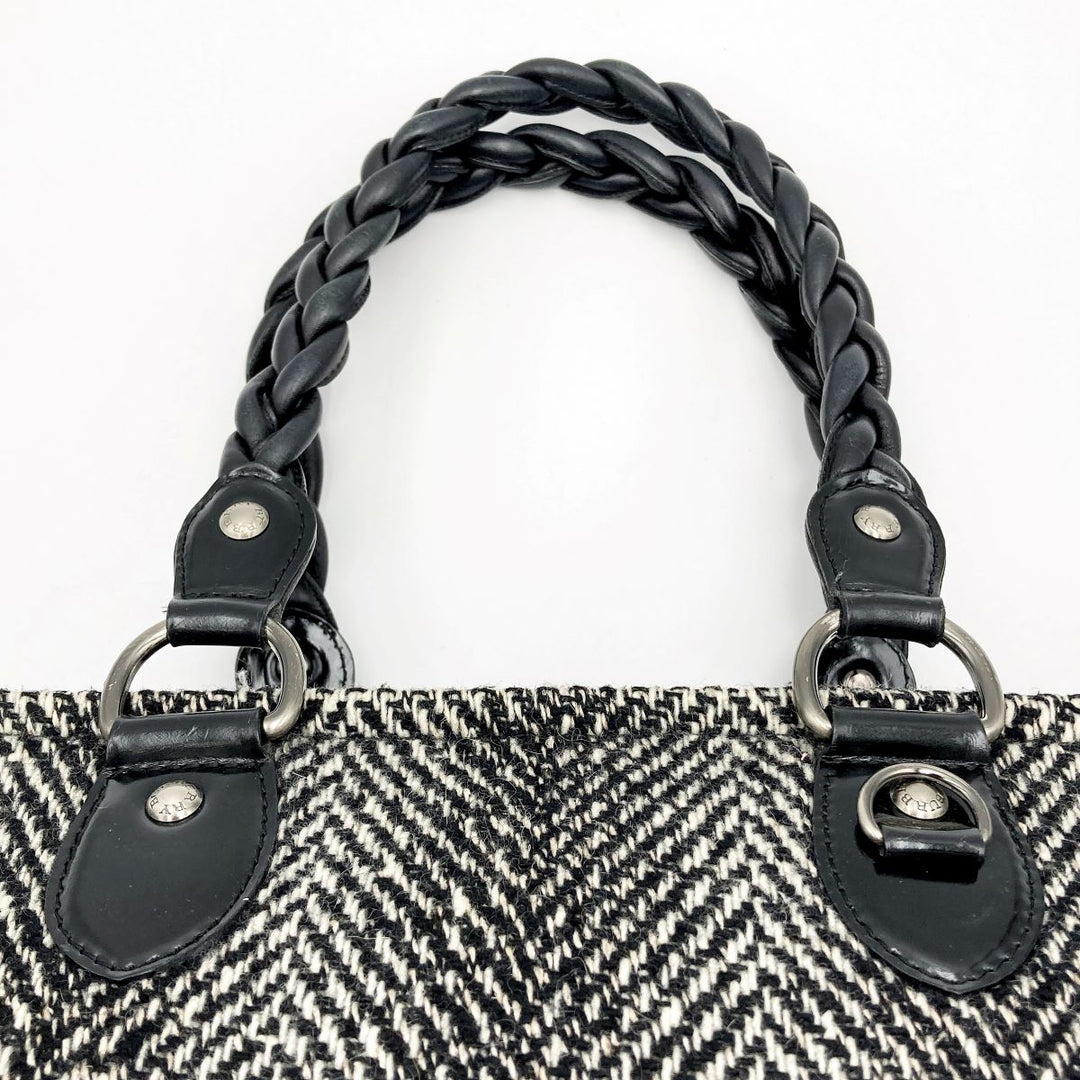 BURBERRY バーバリー 
 ショルダーバッグ 
ツイード/レザー  グレー
