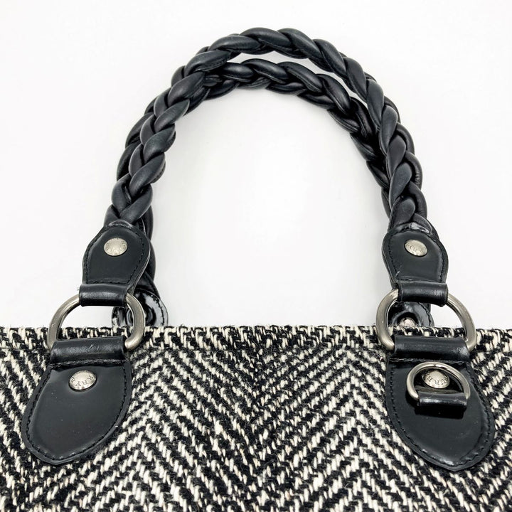 BURBERRY バーバリー 
 ショルダーバッグ 
ツイード/レザー  グレー