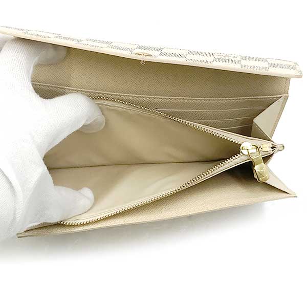 LOUIS VUITTON ルイ・ヴィトン 
 N61735/ポルトフォイユ・サラ 長財布 
ダミエアズールキャンバス ホワイト