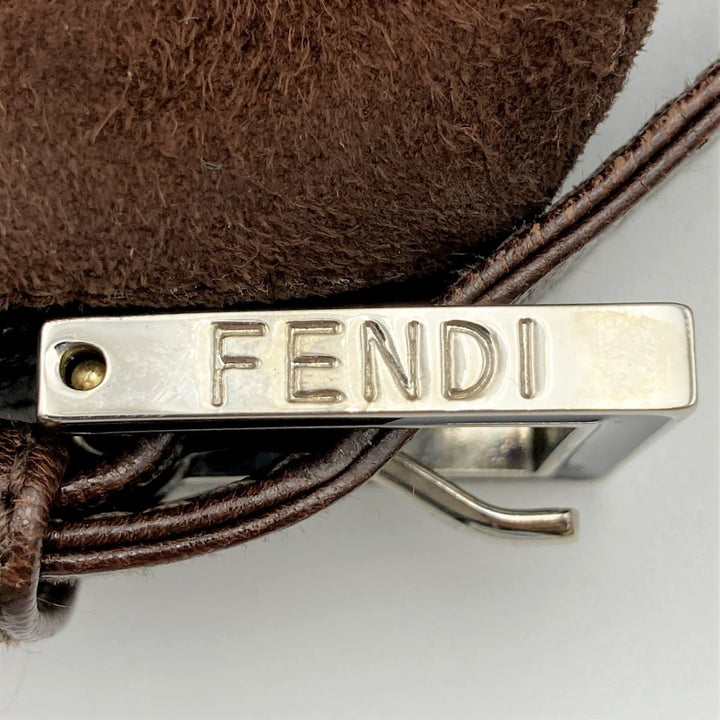 FENDI フェンディ 
 マンマバケット 26566 ショルダーバッグ 
スウェード ブラウン