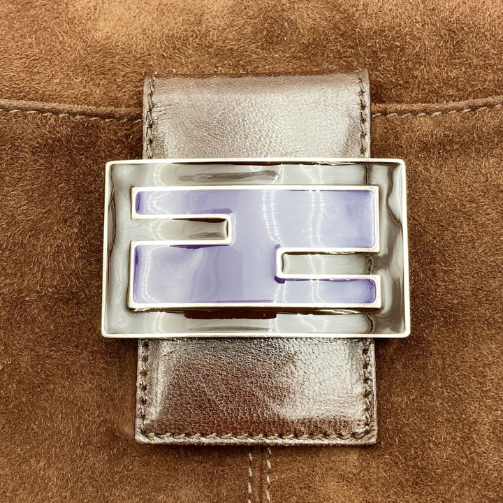 FENDI フェンディ 
 マンマバケット 26566 ショルダーバッグ 
スウェード ブラウン