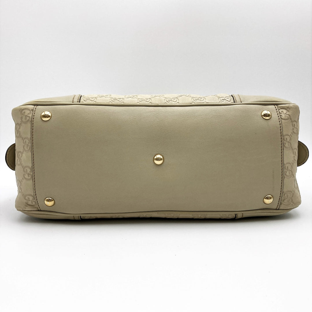 GUCCI グッチ 
 シマ 161720 ショルダーバッグ 
レザー アイボリー