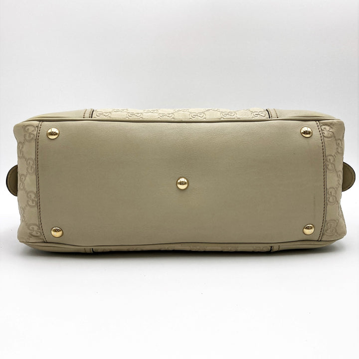 GUCCI グッチ 
 シマ 161720 ショルダーバッグ 
レザー アイボリー
