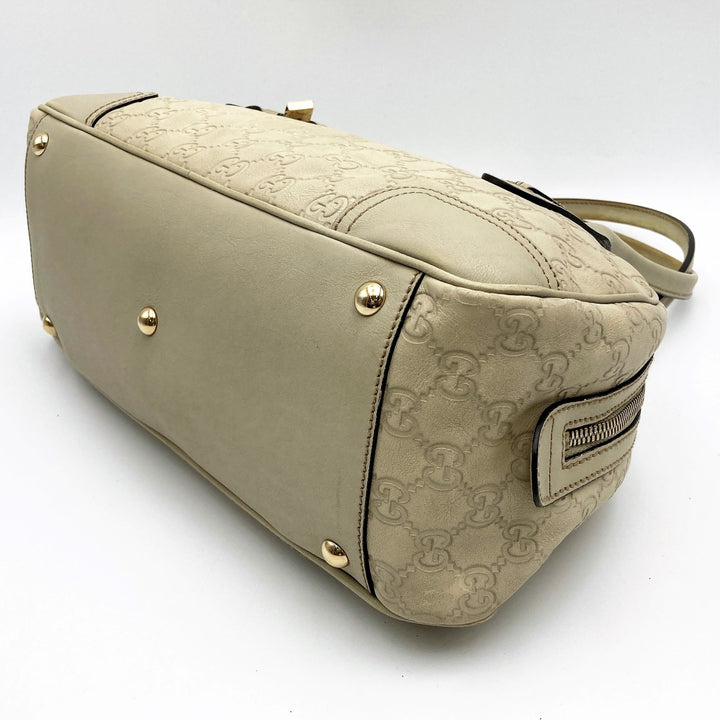 GUCCI グッチ 
 シマ 161720 ショルダーバッグ 
レザー アイボリー