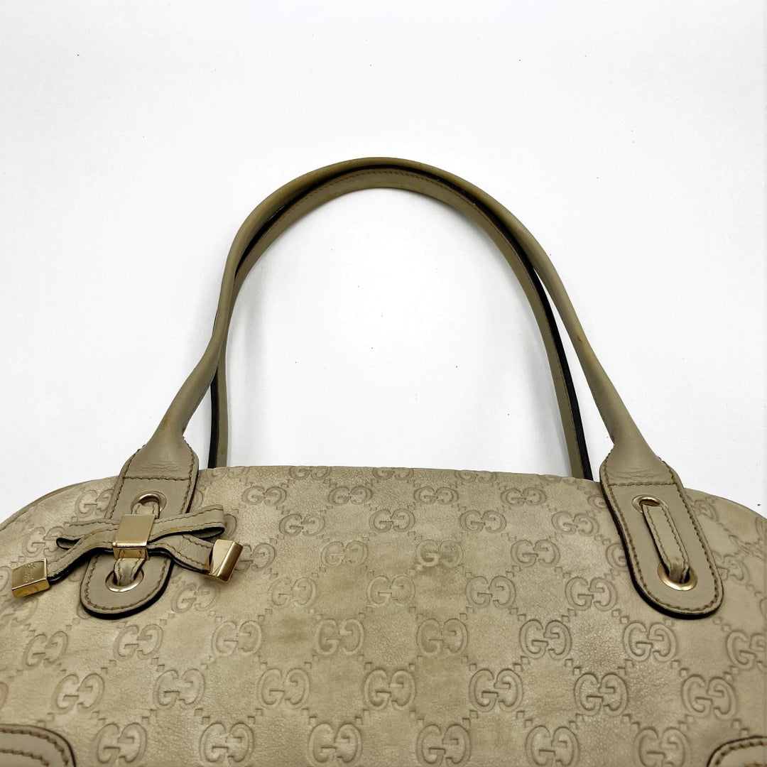 GUCCI グッチ 
 シマ 161720 ショルダーバッグ 
レザー アイボリー