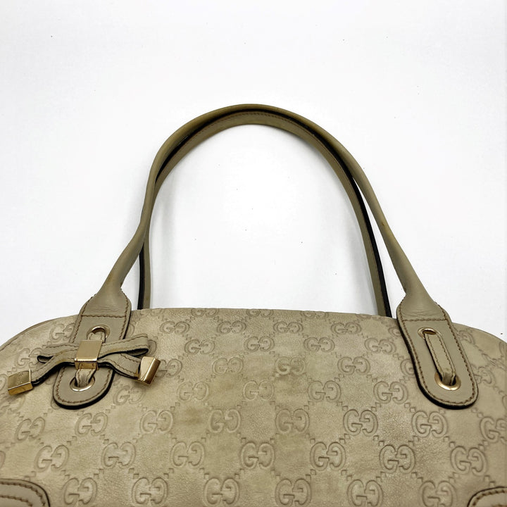 GUCCI グッチ 
 シマ 161720 ショルダーバッグ 
レザー アイボリー