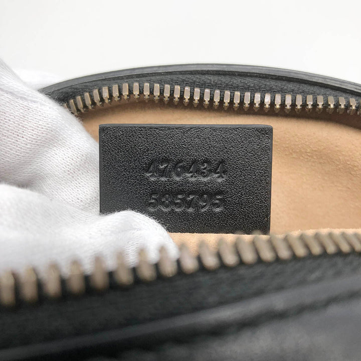 GUCCI グッチ 
 GGマーモント 476434 ウエストバッグ 
レザー ブラック