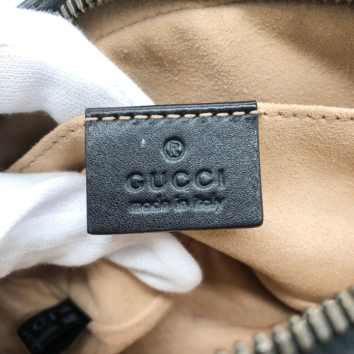 GUCCI グッチ 
 GGマーモント 476434 ウエストバッグ 
レザー ブラック