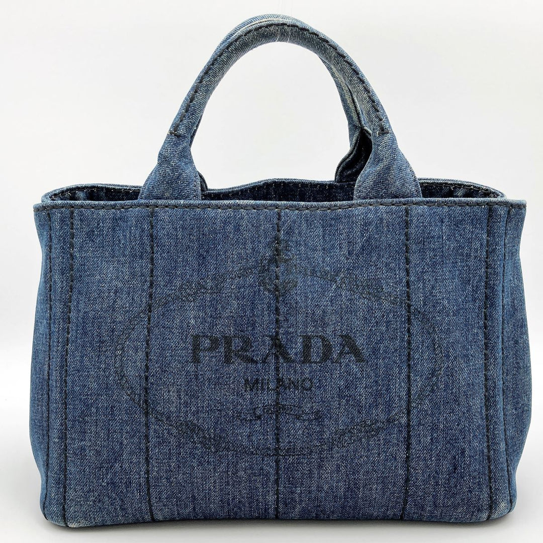 PRADA プラダ 
 トートバッグ 
デニム ブルー