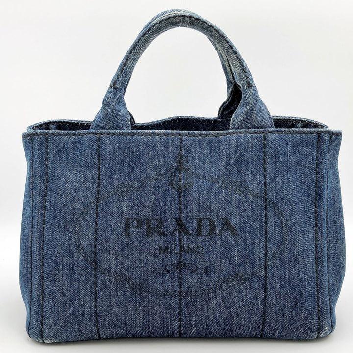 PRADA プラダ 
 トートバッグ 
デニム ブルー