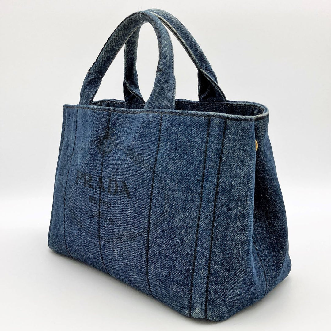 PRADA プラダ 
 トートバッグ 
デニム ブルー