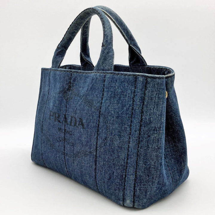 PRADA プラダ 
 トートバッグ 
デニム ブルー