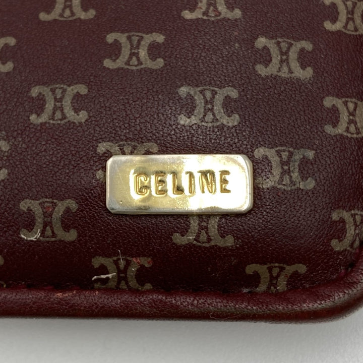 CELINE セリーヌ 
 クラッチバッグ 
レザー ボルドー