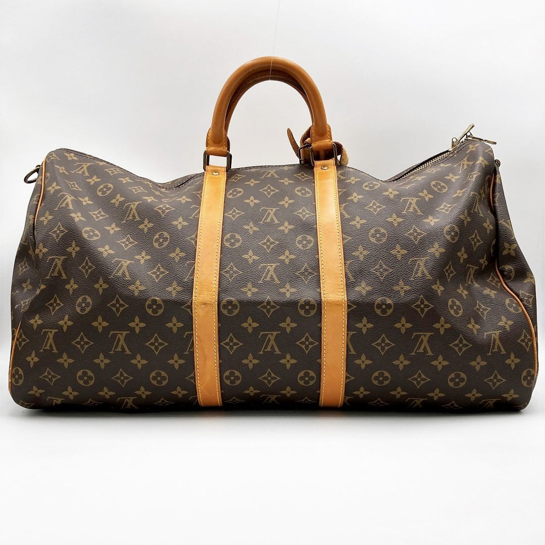 LOUIS VUITTON ルイ・ヴィトン 
 キーポル・バンドリエール55 M41414 ボストンバッグ 
PVC ブラウン