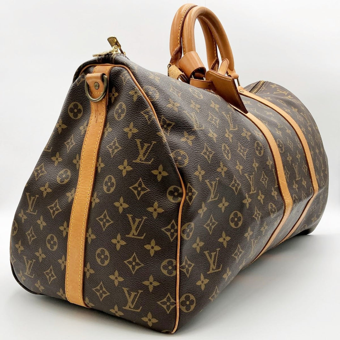 LOUIS VUITTON ルイ・ヴィトン 
 キーポル・バンドリエール55 M41414 ボストンバッグ 
PVC ブラウン